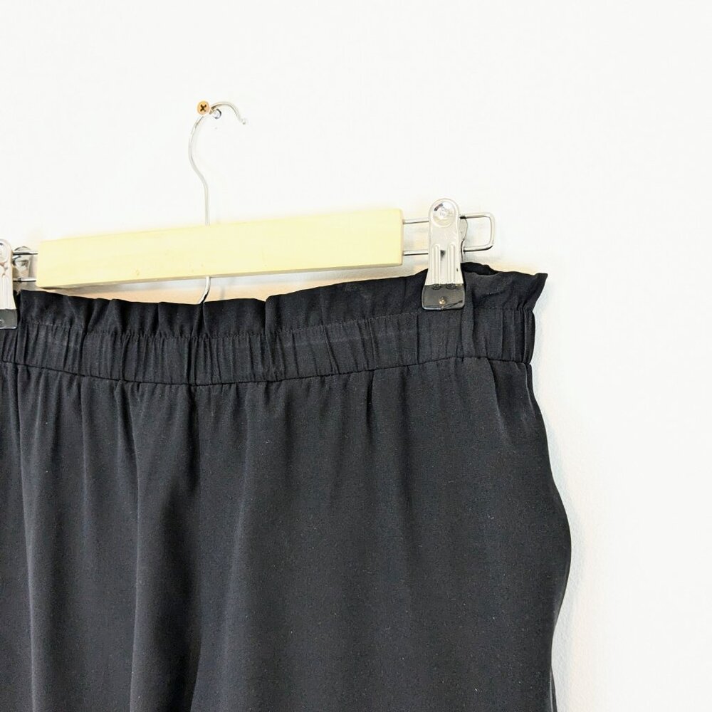 Ramy Brook Allyn Stretch Silk Cropped Pants Black - Picture 8 of 12